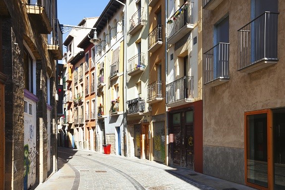 Old street in  Pamplona
