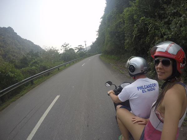 leaving Phong Nha on our bike