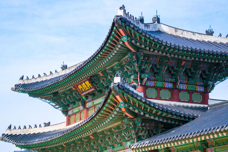 Ornament Rooftops of the South Korean Temples