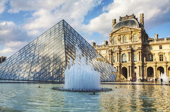The Louvre Pyramid in Paris