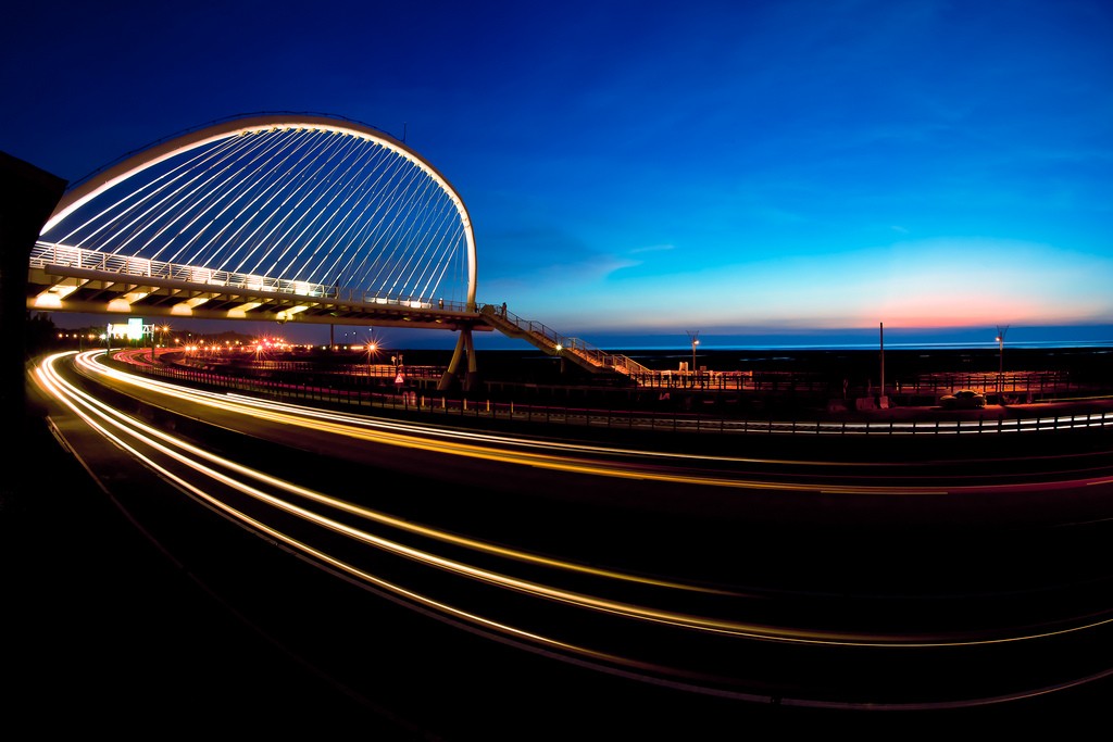 Harper's Bridge. This is a pedestrian bridge in the Shianshan distric in Taiwan (about a 2 hour train ride from Taipei). By Michael Chen on Flickr 