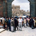 Standing in front of the gates bab al yemn in Sana'a