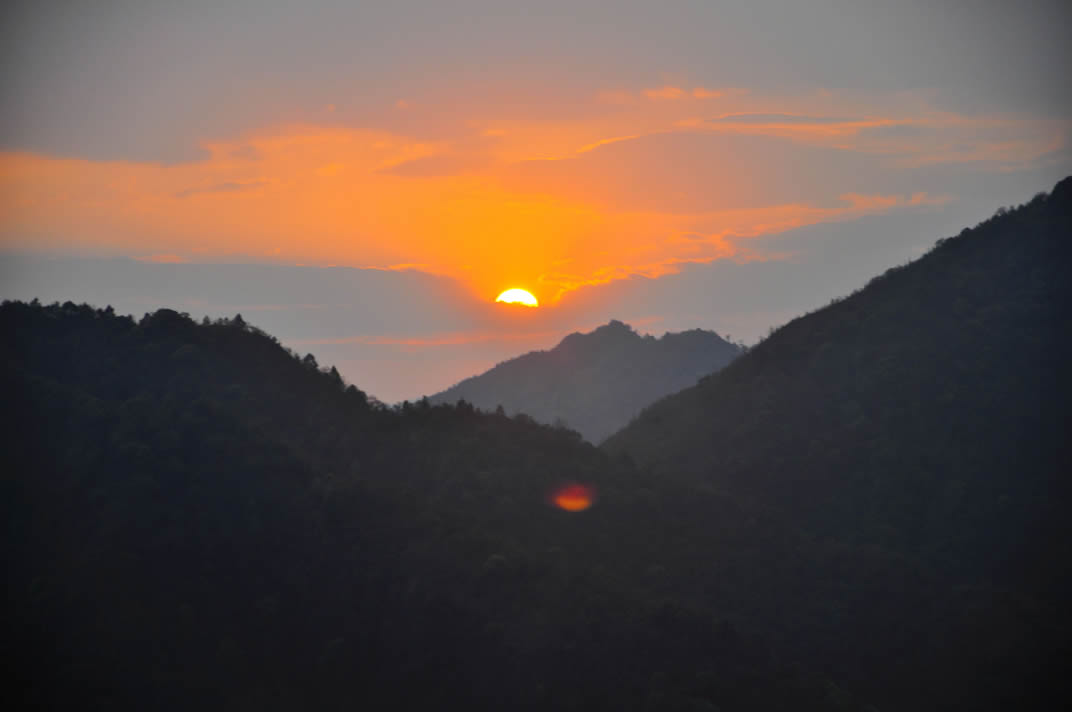 Beautiful sunset view in Vietnam
