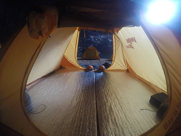 Tent in Hang En Cave, Vietnam