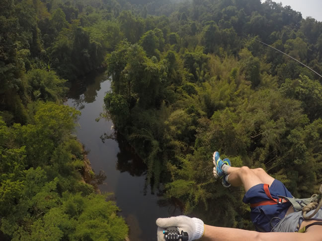 Gliding over jungle rivers