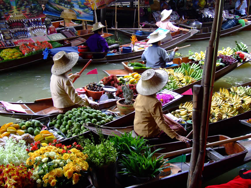 Thai floating market