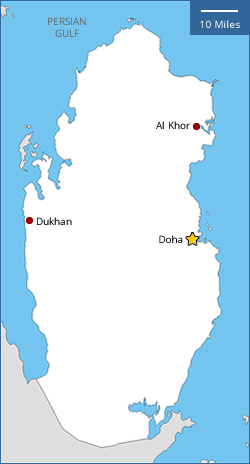 Map of Qatar