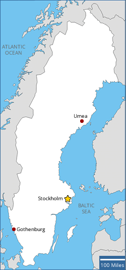 Map of Sweden